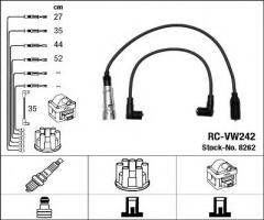 Ngk rc-vw242 przewody wysokiego napięcia komplet  audi rc-vw242, audi 80 (81, 85, b2)