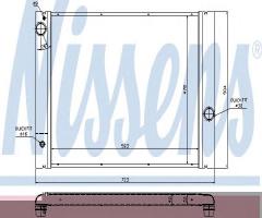 Nissens 60763 chłodnica silnika bmw full-alu, bmw 5 (e60)