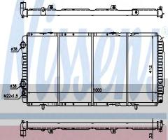 Nissens 61393 chłodnica silnika citroen, citroËn jumper autobus (230p), fiat ducato autobus (230)