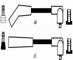 Ngk rc-rv414 przewody wysokiego napięcia komplet  rover rc-rv414, rover 200 (rf)