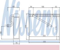 Nissens 92168 parownik opel, opel vectra b hatchback (38_)
