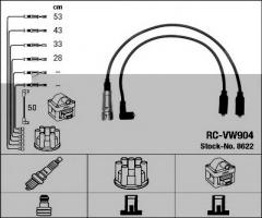Ngk rc-vw904 przewody wysokiego napięcia komplet  vw rc-vw904, seat ibiza ii (6k1)