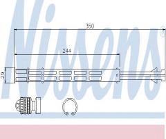 Nissens 95358 osuszacz klimatyzacji mercedes, vw, mercedes-benz vito / mixto nadwozie pełne (w639)