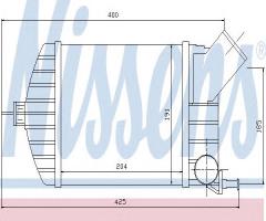 Nissens 96704 intercooler fiat, fiat punto (188)