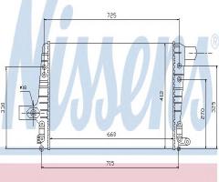 Nissens 96706 intercooler audi, audi a6 (4b2, c5)