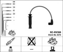 Ngk rc-rv308 przewody wysokiego napięcia komplet  rover rc-rv308, rover 800 (xs)