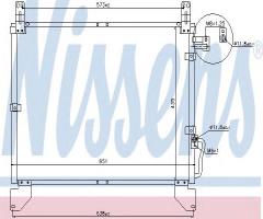 Nissens 94642 chłodnica klimatyzacji daewoo, daewoo rexton (gab_), ssangyong rexton (gab_)