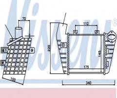 Nissens 96795 intercooler volkswagen, vw golf iii (1h1)