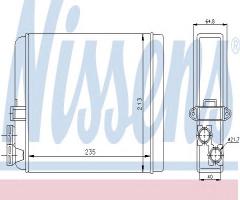 Nissens 73641 nagrzewnica volvo, volvo s80 i (ts, xy)