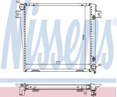 Nissens 60601a chłodnica silnika bmw, bmw 5 (e28)