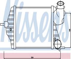 Nissens 96653 intercooler fiat, fiat idea, lancia musa (350)