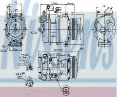 Nissens 89116 kompresor klimatyzacji bmw, bmw 7 (e65, e66, e67)