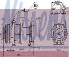 Nissens 89147 kompresor klimatyzacji bmw, bmw 7 (e38)