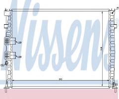 Nissens 63747 chłodnica silnika peugeot, peugeot 406 coupe (8c)