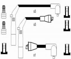 Ngk rc-hd404 przewody wysokiego napięcia komplet  hyundai mitsubishi rc-hd404