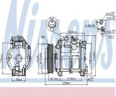 Nissens 89074 kompresor klimatyzacji chrysler, chrysler voyager iv (rg, rs)