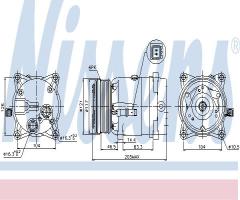 Nissens 89122 kompresor klimatyzacji citroen, citroËn c5 i (dc_), peugeot 406 (8b)