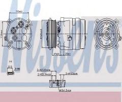 Nissens 89259 kompresor klimatyzacji fiat, alfa romeo 145 (930), fiat tipo (160), lancia dedra (835)