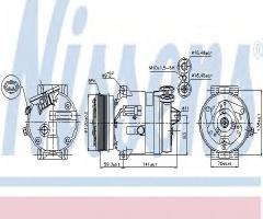 Nissens 89284 kompresor klimatyzacji fiat, cadillac bls, fiat croma (194), opel signum