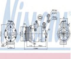 Nissens 89196 kompresor klimatyzacji opel, opel astra g hatchback (f48_, f08_)