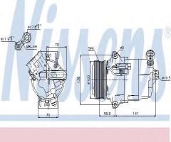 Nissens 89038 kompresor klimatyzacji opel, opel astra h kombi (l35)