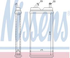 Nissens 73624 nagrzewnica volvo, volvo 740 (744)