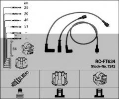 Ngk rc-ft634 przewody wysokiego napięcia komplet  fiat rc-ft634, fiat tipo (160)