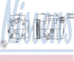 Nissens 89106 kompresor klimatyzacji opel, opel corsa b (73_, 78_, 79_)