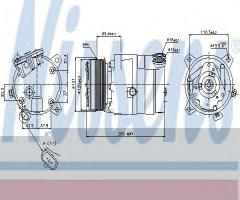Nissens 89062 kompresor klimatyzacji opel, opel omega b (25_, 26_, 27_)