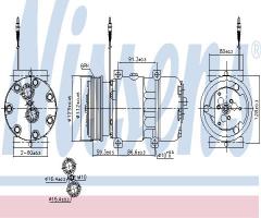 Nissens 89168 kompresor klimatyzacji renault, renault megane i (ba0/1_)