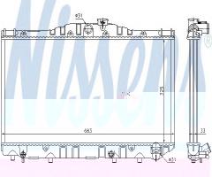 Nissens 64725 chłodnica silnika toyota, toyota corolla liftback (_e8_)