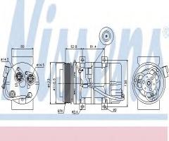 Nissens 89069 kompresor klimatyzacji volvo, volvo s80 i (ts, xy)