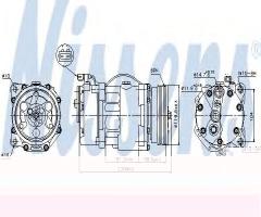 Nissens 89040 kompresor klimatyzacji vw, ford galaxy (wgr), seat toledo i (1l), vw passat (3a2, 35i)