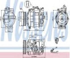 Nissens 89091 kompresor klimatyzacji vw, audi q7 (4l), vw phaeton (3d_)