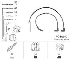 Ngk rc-dw401 przewody wysokiego napięcia komplet  daewoo rc-dw401, daewoo nexia (kletn)