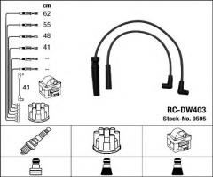 Ngk rc-dw403 przewody wysokiego napięcia komplet  daewoo rc-dw403, daewoo espero (klej)