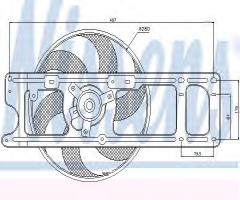 Nissens 85253 wentylator chłodnicy nissan, nissan kubistar (x76), renault kangoo (kc0/1_)