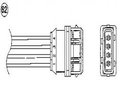 Ngk ota4f-5c2 sonda lambda volvo ota4f-5c2, volvo s40 i (vs)