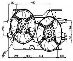 Nrf 47031 wentylator citroen, chrysler voyager iii (gs), dodge caravan