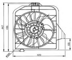Nrf 47032 wentylator chrysler, chrysler voyager iv (rg, rs), dodge stratus