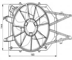 Nrf 47034 wentylator ford, ford focus (daw, dbw)