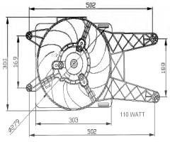 Nrf 47039 wentylator fiat, fiat seicento (187)