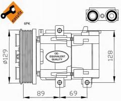 Nrf 32212 kompresor klimatyzacji ford, ford mondeo i (gbp), jaguar x-type (cf1)