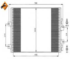 Nrf 35543 chłodnica klimatyzacji nissan renault, nissan kubistar (x76)