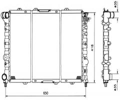 Nrf 58215 chłodnica silnika alfa-romeo, alfa romeo 156 (932)
