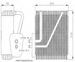 Nrf 36045 parownik ford seat vw, ford galaxy (wgr), seat alhambra (7v8, 7v9)