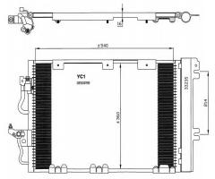 Nrf 35556 chłodnica klimatyzacji z osuszaczem opel, opel zafira b van
