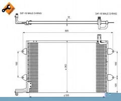 Nrf 35584 chłodnica klimatyzacji volkswagen, vw golf iii (1h1)