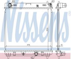 Nissens 64697 chłodnica silnika toyota, toyota verso s (nlp12_, ncp12_, nsp12_)