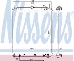 Nissens 69485 chłodnica silnika nissan, nissan pathfinder (r51)